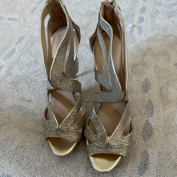 Jimmy Choo 247 Collar Lame Glitter Sandals Size 39 - Picture 5 of 5